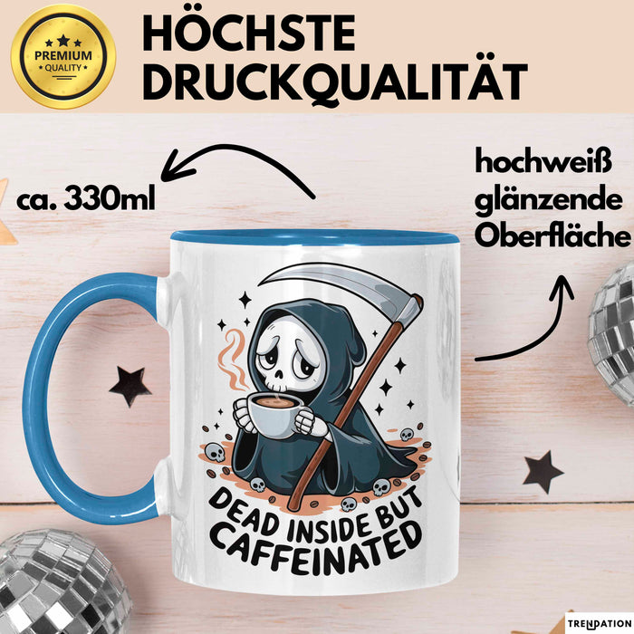 Dark Humor Fan Tasse Geschenk Lustige Geschenkidee Spruch Für Sarkasmus Liebhaber Blau Trendation