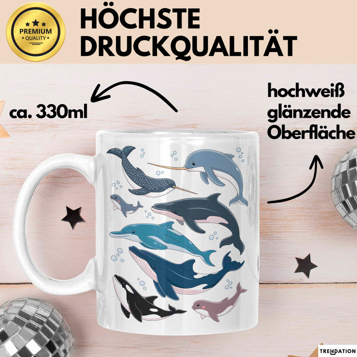 Wal Tier Tasse Geschenk Lustige Geschenkidee Spruch Weiß Trendation