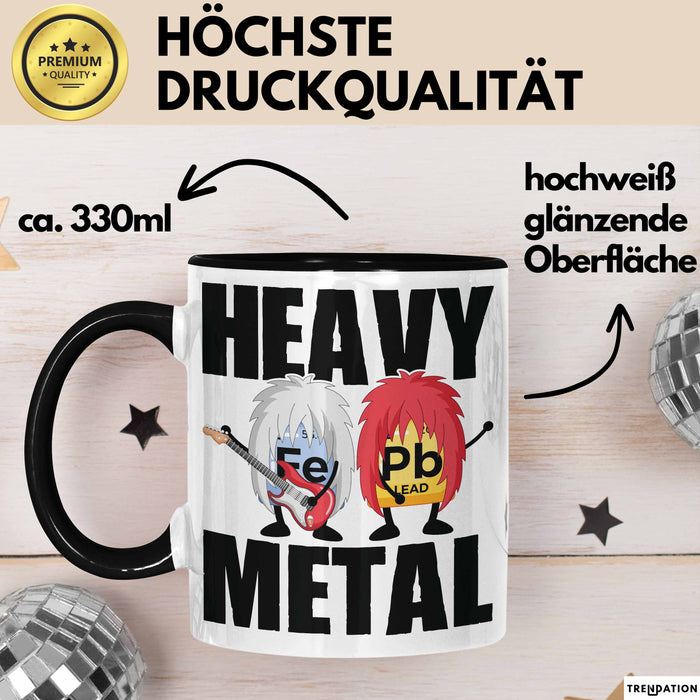Punk Rock Metal Chemiker Tasse Geschenk Lustiger Spruch Musiker Wissenschaft Schwarz Trendation