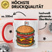 Burger Fan Tasse Geschenkidee für Grillmeister Rot Trendation