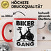 Biker Gang Tasse Geschenk Cardio Zuhause Fitness-Bike Geschenkidee Becher Rot Trendation