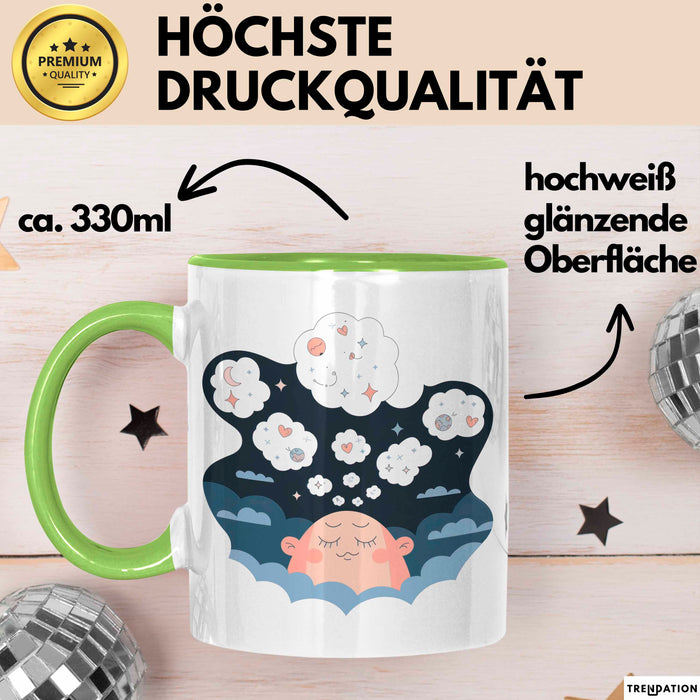Tagträumer Tasse Geschenkidee für Fantasie Fan Grün Trendation