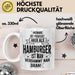Hamburg Tasse Fan Hamburger Geschenkidee Spruch Niemand Ist Perfekt Aber Als Hamburger Ist Man Verdammt Nah Dran Kaffee-Becher Weiß Trendation