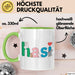 Kaninchen Hase Tierliebhaber Tasse Geschenk Lustige Geschenkidee Spruch Hasi Grün Trendation