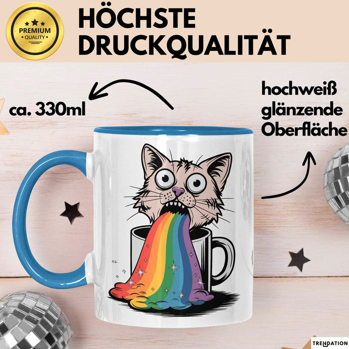 Memelord Tasse Geschenkidee für Meme Süchtige Blau Trendation