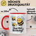 Geburtstagsfeier Bienen Tasse Geschenk Lustige Geschenkidee Spruch Hap Bee Geburtstag Rot Trendation