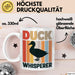 Quietscheente Tier Tasse Geschenk Lustige Geschenkidee Spruch Entenflüsterer Weiß Trendation