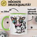 Kuh Liebhaber Tasse Geschenkidee für Bauernhoftier Fans Grün Trendation