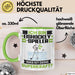 Eishockeyspieler Tasse Geschenk für Eishockeyspieler Geburtstag Lustiger Spruch Kaffee-Becher Was Ist Deine Superkraft Grün Trendation
