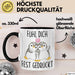 Mut Witzige Tasse Geschenk Zwei Pinguine Herz Süßes Design Mutig Schwarz Trendation