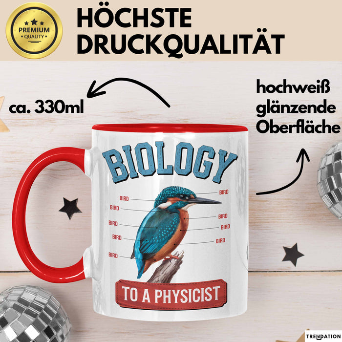 Physiker Tasse Geschenk Biologie Für Einen Physiker Rot Trendation
