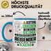 Reisender Geschenk Tasse Lustiger Spruch Erheben Sie Sich Der Reisender Betritt den Raum Blau Trendation