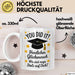 Schüler Abschluss Tasse Geschenk Lustige Geschenkidee Spruch Herzlichen Glückwünsche Weiß Trendation