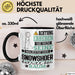 Snowshoer Geschenk Tasse Lustiger Spruch Erheben Sie Sich Der Snowshoer Betritt den Raum Schwarz Trendation