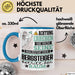 Bergsteiger Geschenk Tasse Lustiger Spruch Erheben Sie Sich Der Bergsteiger Betritt den Raum Blau Trendation