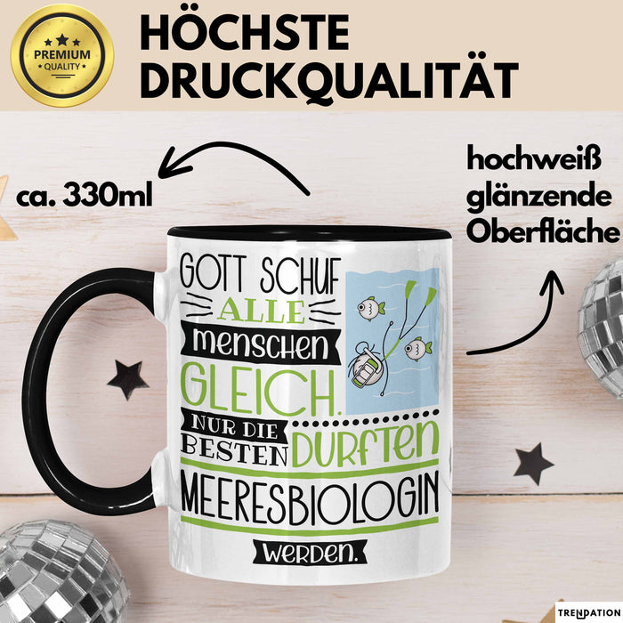 Meeresbiologin Geschenk Becher Tasse Gott Schuf Alle Menschen Gleich Nur Die Besten Durfeten Meeresbiologin Werden Geschenkidee Lustig Trendation