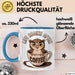 Sarkastische Eule Tier Kaffee Tasse Geschenk Lustige Geschenkidee Spruch Das Leben Beginnt Nach Dem Kaffee Blau Trendation