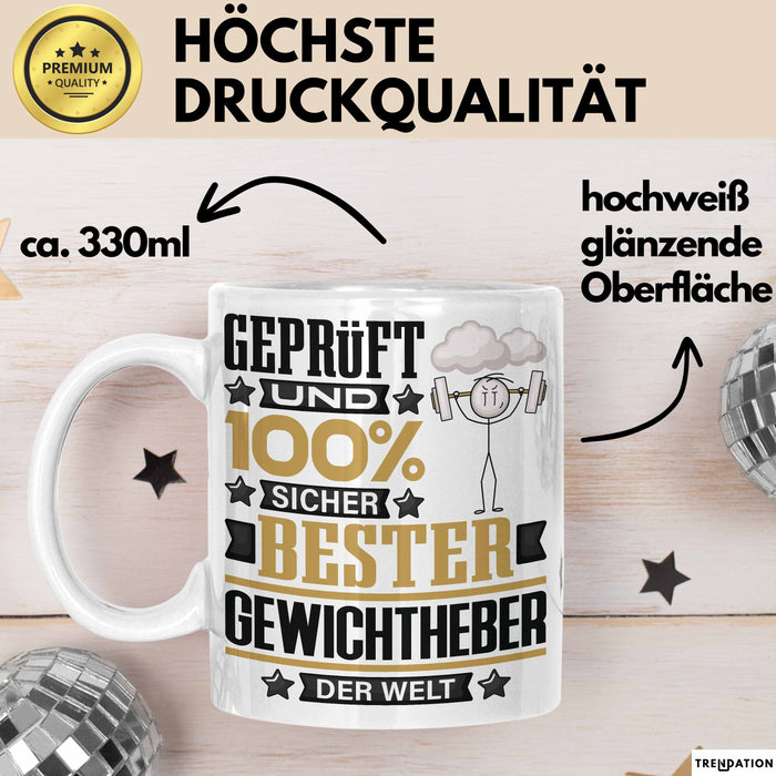 Gewichtheber Geschenk Lustiger Spruch für Gewichtheber Geschenkidee Bester Gewichtheber Der Welt Weiß Trendation
