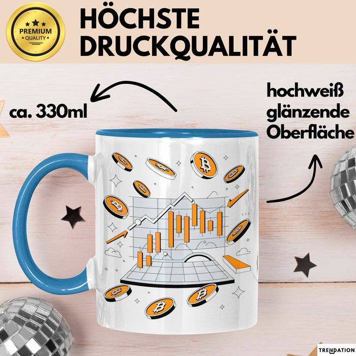 Krypto Trader Tasse Geschenk Lustige Geschenkidee Spruch Für Coin Beobachter Blau Trendation