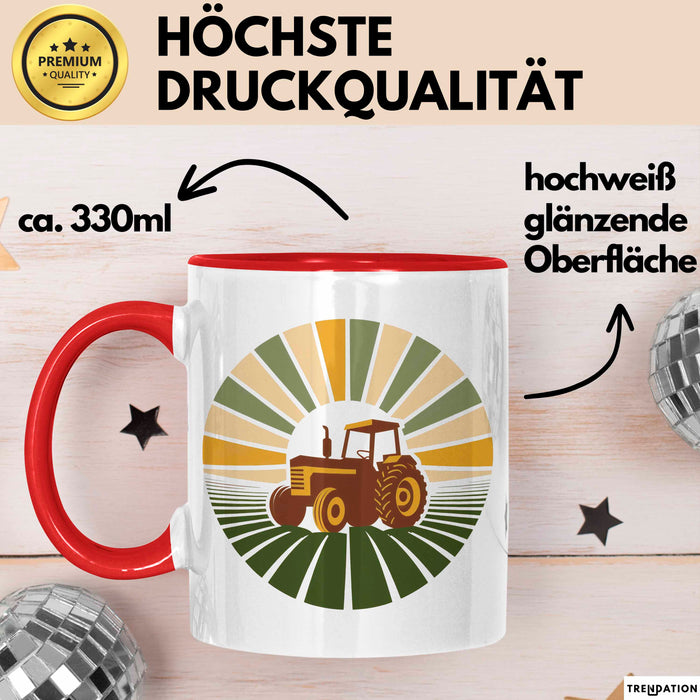 Landwirt Tasse Geschenkidee Landwirtschaftsfan Lustiger Geschenkidee Lustig Rot Trendation