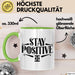 Mathematiklehrer Unterricht Tasse Geschenk Lustige Geschenkidee Spruch Bleib Positiv Grün Trendation
