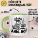 Hund Tierliebhaber Tasse Geschenk Lustige Geschenkidee Spruch Ähm Nö Grün Trendation