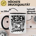 American Football Tasse Geschenk Jeden verdammten Sonntag American Football-Spieler Geschenkidee Kaffee-Becher Schwarz Trendation