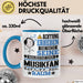 Musikfan Geschenk Tasse Lustiger Spruch Erheben Sie Sich Der Musikfan Betritt den Raum Blau Trendation