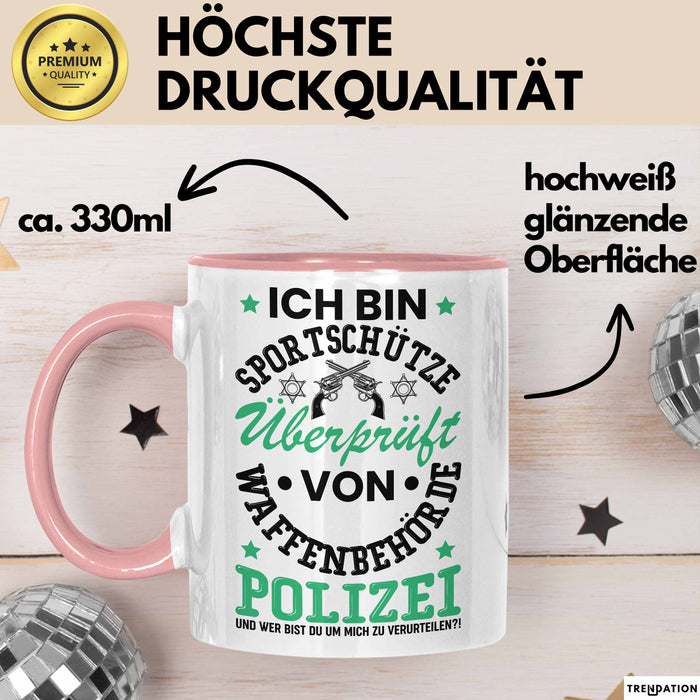 Sportschütze Tasse Geschenk Spruch Geschenkidee Geburtstag Ich Bin Sportschütze Rosa Trendation