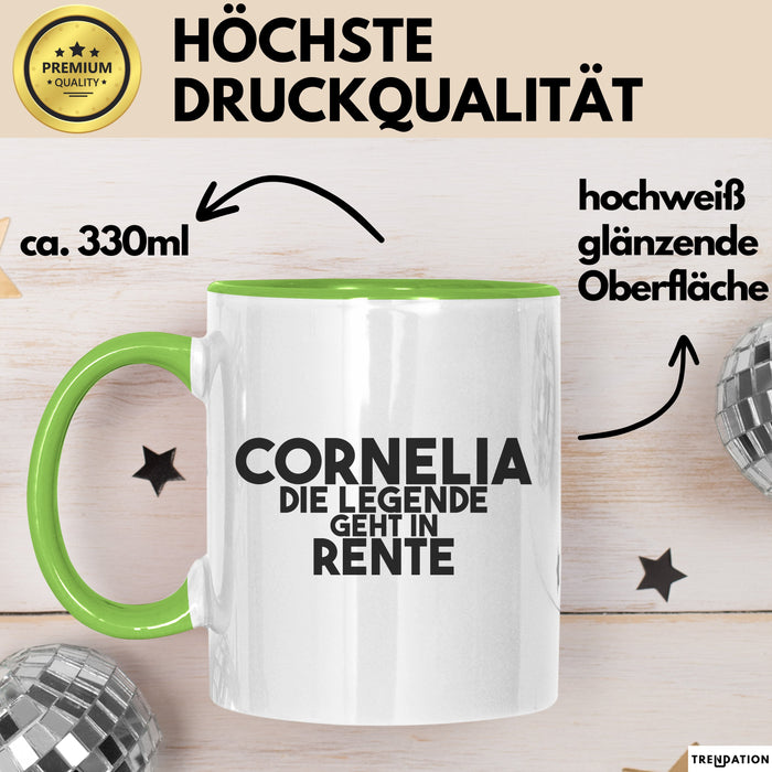 Cornelia Tasse Cornelia – Die Legende Geht In Rente Geschenk