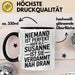 Susanne Tasse Geschenk Niemand Ist Perfekt Susanne Verdammt Nah Dran Geschenkidee Schwarz Trendation