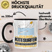 Kitesurfer Geschenk Tasse Ich Bin Kitesurfer Aber Sag Doch Einfach Superheld Lustige Geschenkdiee für Kitesurfer Kaffee-Becher Schwarz Trendation