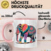 Elefant Tier Blumen Tasse Geschenk Lustige Geschenkidee Spruch Rosa Trendation