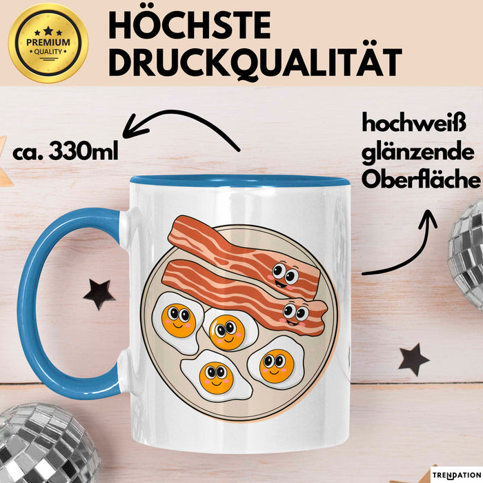Keto Diät Fan Tasse Geschenkidee für Low Carb Liebhaber Blau Trendation