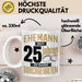 Ehemann Tasse Geschenk 25 Jahre Hochzeitstag Lustiger Spruch Silberhochzeit Weiß Trendation