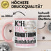 Konditorin Ausbildung Start Geschenk Tasse Ich Bin Konditorin In Der Ausbildung Ich Darf Das Kaffee-Becher Geschenkidee Rosa Trendation