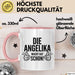 Angelika Tasse Geschenk Die Angelika Macht Dat Schon Geschenkidee Becher mit Name Rosa Trendation