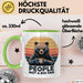 Introvertierter Bär Tasse Geschenk Lustige Geschenkidee People Not A Big Fan Grün Trendation