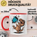Dinosaurier Fan Tasse Geschenkidee für Urzeit Fans Rot Trendation