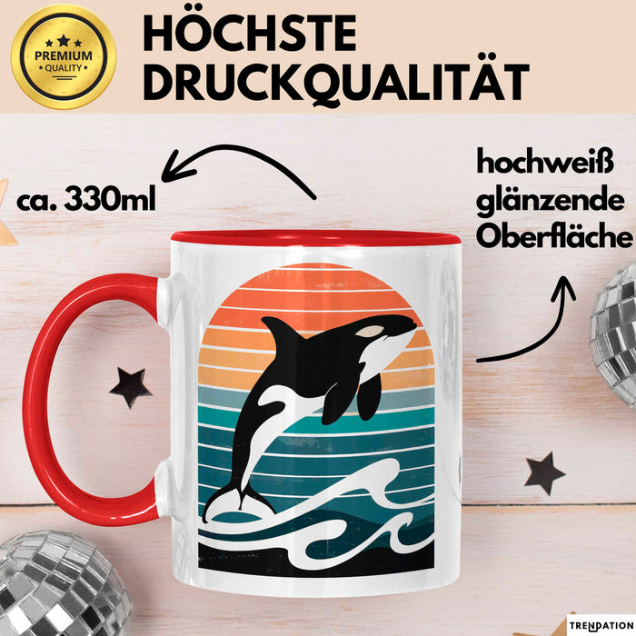 Wal Tier Tasse Geschenk Lustige Geschenkidee Spruch Rot Trendation