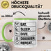 Taucher Tasse Geschenk Eat Sleep Geschenkidee Tauchen Becher Grün Trendation