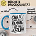 Renate Tasse Geschenk Chillt Mal Alle Renate Ist Ja Jetzt Da Geschenkidee Becher mit Name Blau Trendation