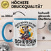 Lustige Tasse Waschbär Heute Möchte Ich Was Mit Menschen Machen Schubsen Wäre Toll Sarkasmus Ironier Humor Kaffee-Becher Blau Trendation