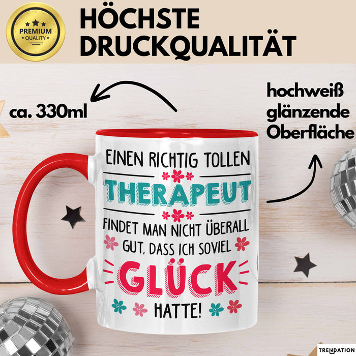 Physiotherapeut Physiotherapie Tasse Geschenk Lustige Geschenkidee Spruch Eine Richtig Tolle Therapeut Findet Man Nicht Überall Rot Trendation