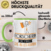 Forscherin Geschenk Tasse Becher Die Frau Die Allen Kann Geschenkidee für eine Forscherin Lustig Grün Trendation