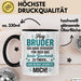 Bruder Tasse Geschenk Hey Bruder Bestes Geschenk Du Hast Mich Geschenkidee Schwarz Trendation