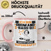 Drum-and-Bass-DJ Tasse Geschenk für Drum-and-Bass-DJ Geburtstag Lustiger Spruch Kaffee-Becher Was Ist Deine Superkraft Rosa Trendation