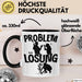 Gärtner Tasse Geschenk für Hobbygärtner Landschaftsgärtner Männer Geschenkidee Problem und Lösung Gartenarbeit Schwarz Trendation