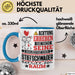 Stiefschwager Geschenk Tasse Lustiger Spruch Erheben Sie Sich Der Stiefschwager Betritt den Raum Blau Trendation