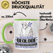 Geologe Geschenk Tasse Ich Bin Geologe Aber Sag Doch Einfach Superheld Lustige Geschenkdiee für Geologe Kaffee-Becher Grün Trendation